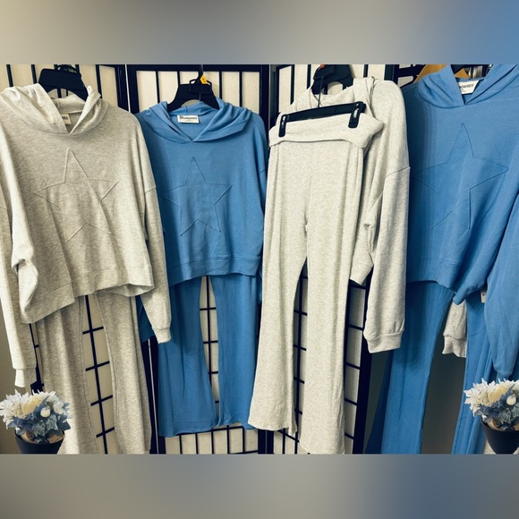 No Boundaries 2 Piece Star Hoodie &  Fold-over Flare Pants Set. M/ LG / XL - Picture 7 of 8